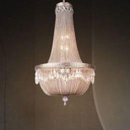 Pendente de borla retrô americano duplex alumínio corrente luz de teto