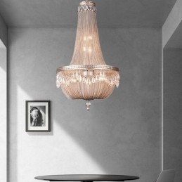 Pendente de borla retrô americano duplex alumínio corrente luz de teto