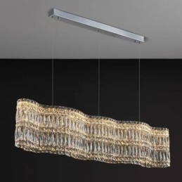 Longo Cristal Pendente Luz Decoração de Luxo Luz de Teto