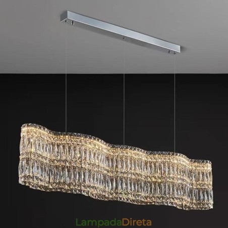 Longo Cristal Pendente Luz Decoração de Luxo Luz de Teto Longo Cristal Pendente Luz Decoração de Luxo Luz de Teto