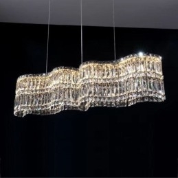 Longo Cristal Pendente Luz Decoração de Luxo Luz de Teto