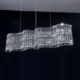 Longo Cristal Pendente Luz Decoração de Luxo Luz de Teto