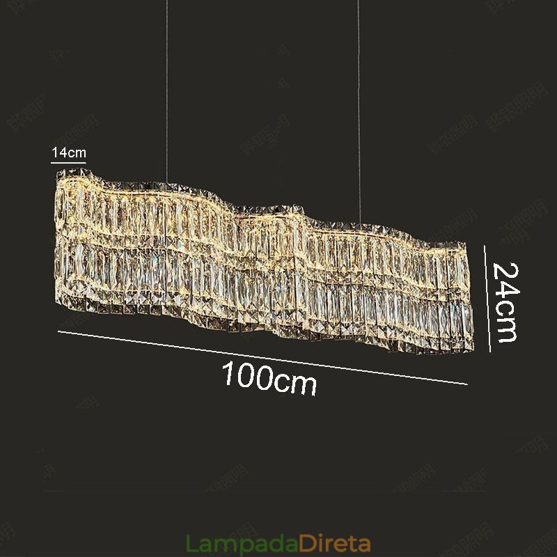 Longo Cristal Pendente Luz Decoração de Luxo Luz de Teto