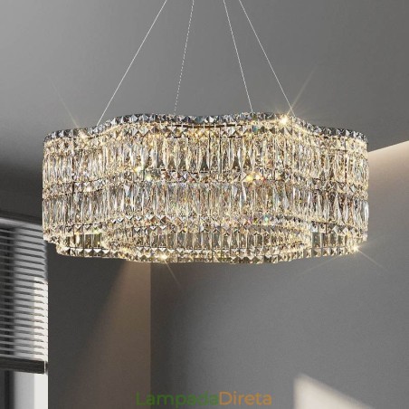 Luminária de teto de cristal moderna e simples para decoração Luminária de teto de cristal moderna e simples para decoração