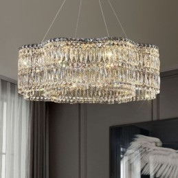 Luminária de teto de cristal moderna e simples para decoração