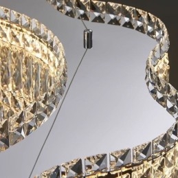 Luminária de teto de cristal moderna e simples para decoração
