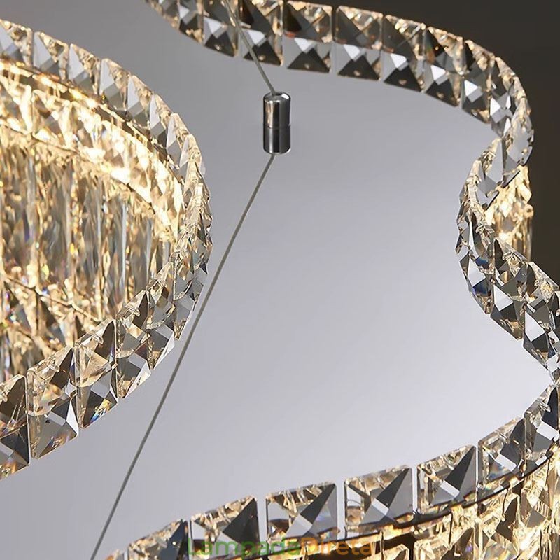 Luminária de teto de cristal moderna e simples para decoração