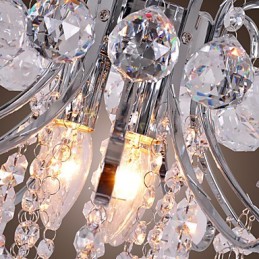 Lustre de cristal moderno contemporâneo estilo mini metal galvanizado montagem embutida