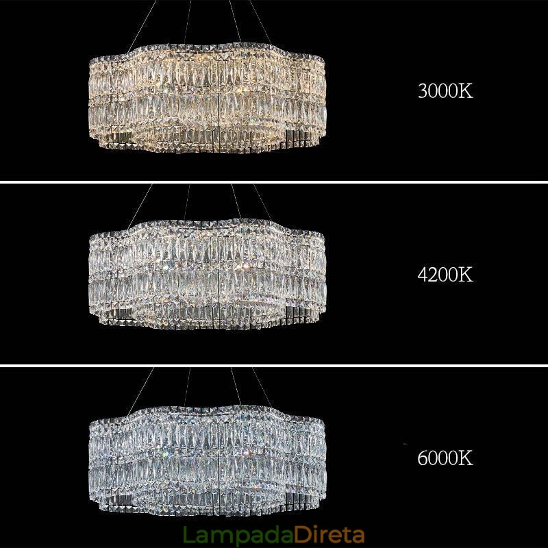 Luminária de teto de cristal moderna e simples para decoração