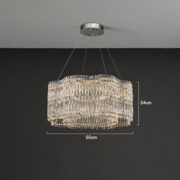 Luminária de teto de cristal moderna e simples para decoração
