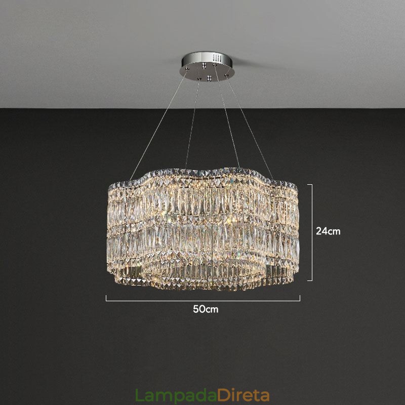 Luminária de teto de cristal moderna e simples para decoração