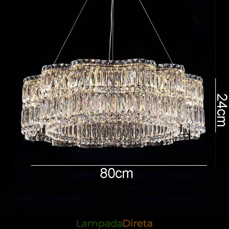 Luminária de teto de cristal moderna e simples para decoração