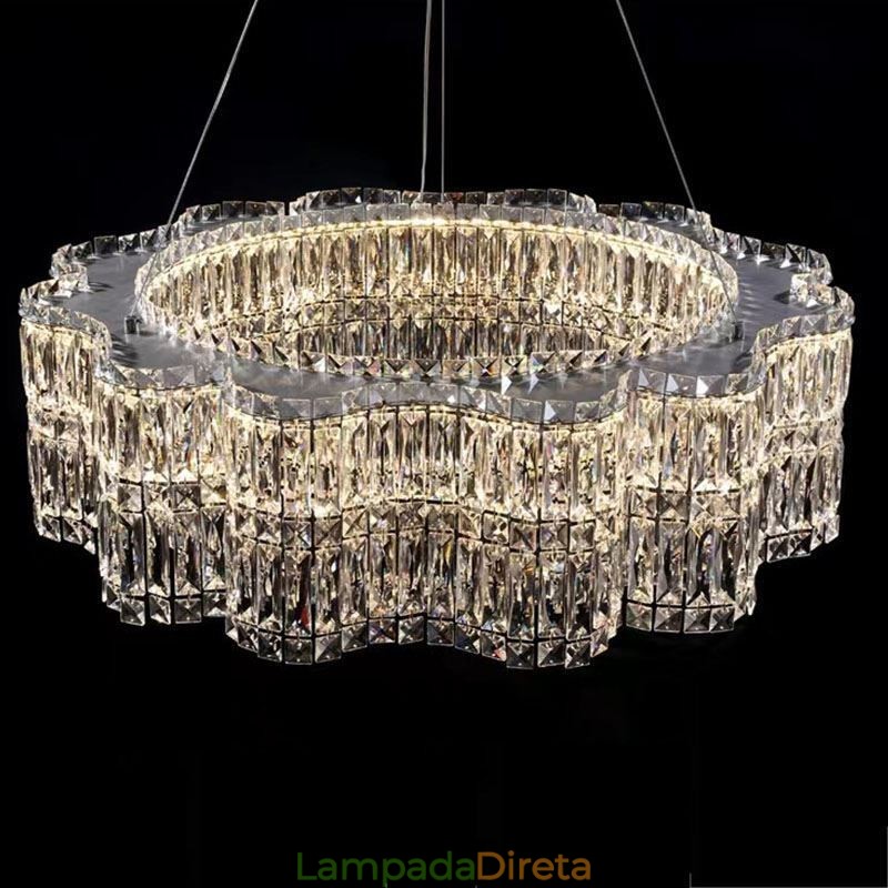 Luminária de teto de cristal moderna e simples para decoração