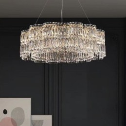 Luminária de teto de cristal moderna e simples para decoração
