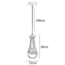 Pendente de gota de água moderno e minimalista em cobre com arte de teto