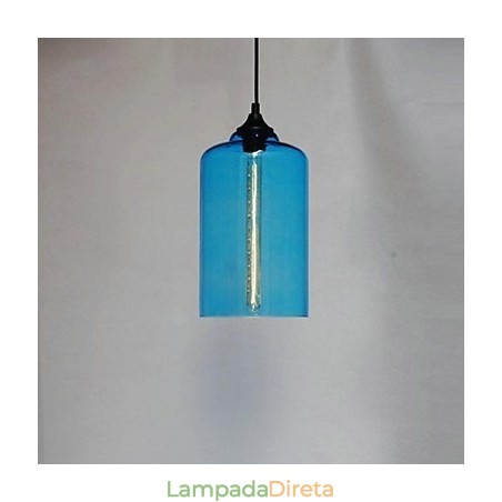 Garrafa Design Pendente 1 Luz Conciso Ferro Pintura Garrafa Design Pendente 1 Luz Conciso Ferro Pintura