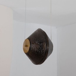 Luminária pendente moderna, simples, de vidro, pequena, para teto
