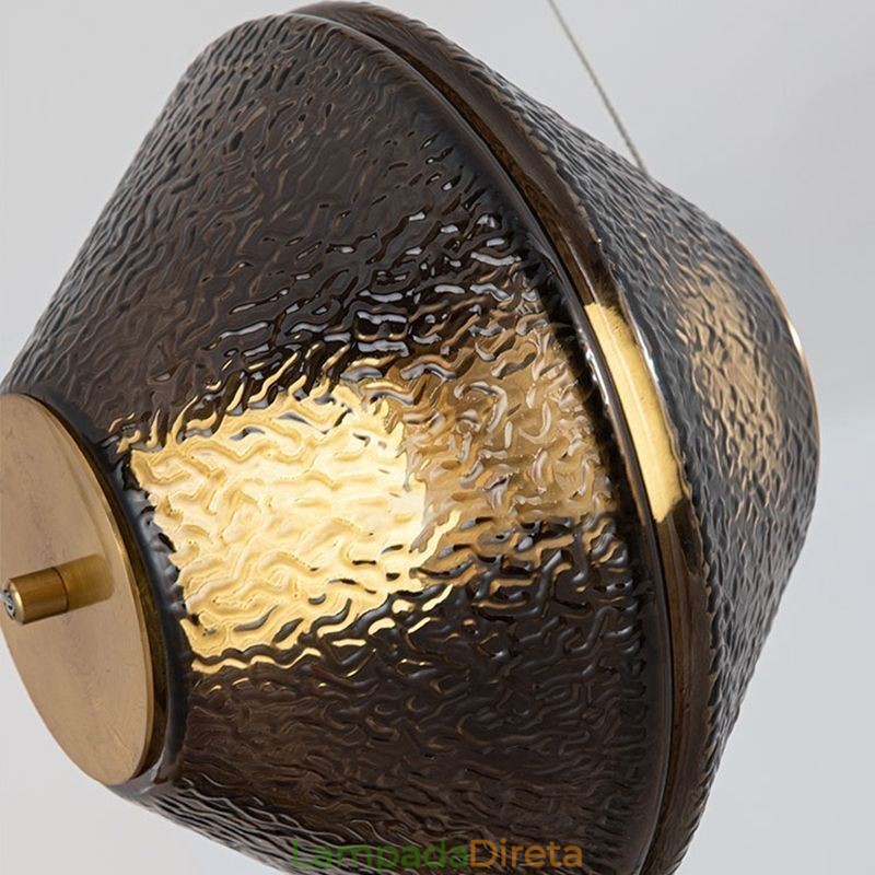 Luminária pendente moderna, simples, de vidro, pequena, para teto