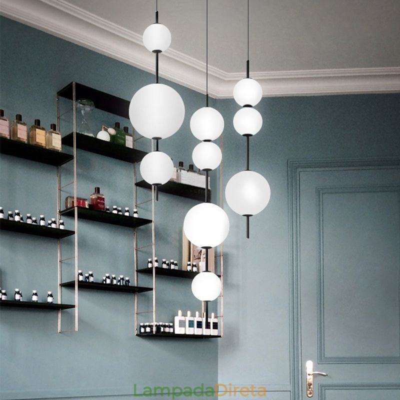 Luminária pendente moderna minimalista Magic Beans Molecule Ceiling Light
