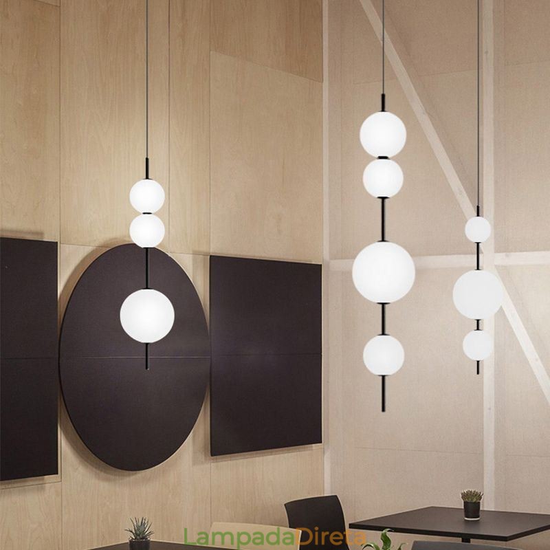 Luminária pendente moderna minimalista Magic Beans Molecule Ceiling Light