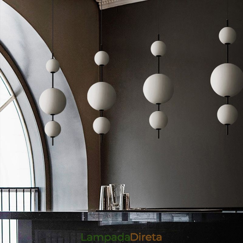 Luminária pendente moderna minimalista Magic Beans Molecule Ceiling Light