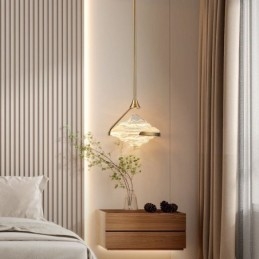 Luminária pendente moderna minimalista em ferro forjado com vidro lava, luminária de teto