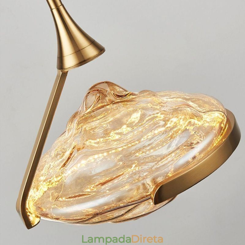 Luminária pendente moderna minimalista em ferro forjado com vidro lava, luminária de teto