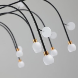 Luminária pendente nórdica criativa natural branca, 14 luzes