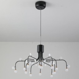Luminária pendente nórdica criativa natural branca, 14 luzes