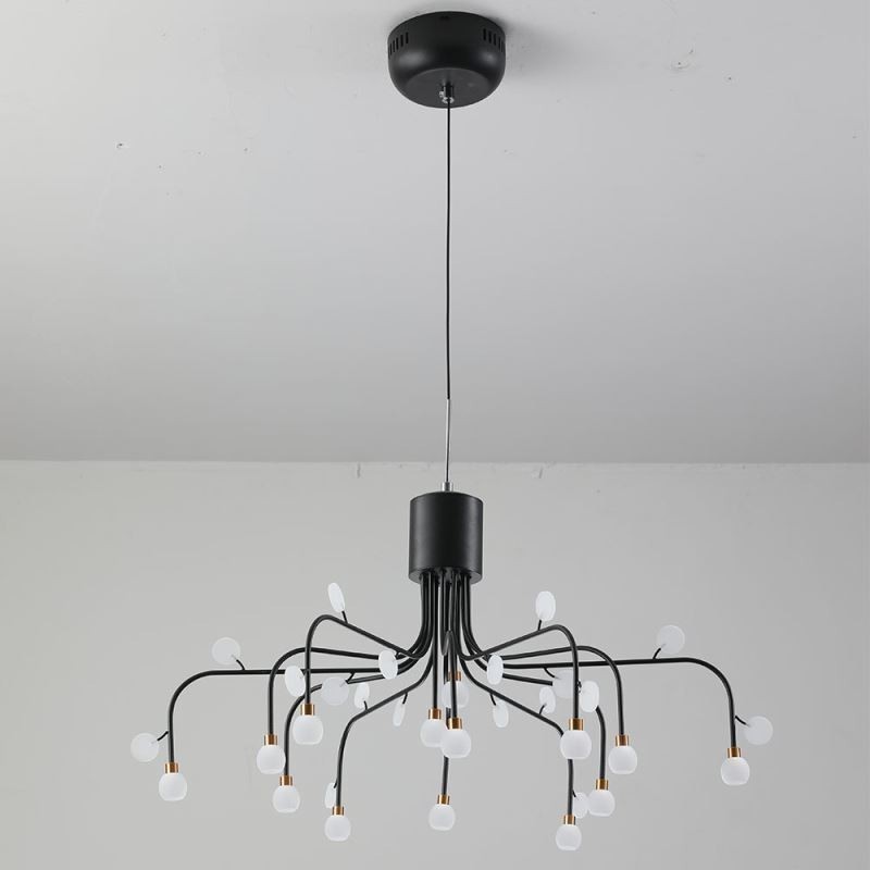 Luminária pendente nórdica criativa natural branca, 14 luzes