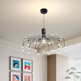 Luminária pendente nórdica criativa natural branca para teto 30 luzes