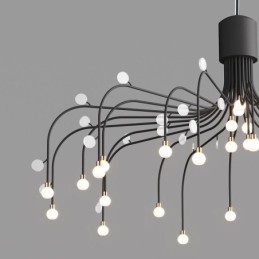 Luminária pendente nórdica criativa natural branca para teto 30 luzes