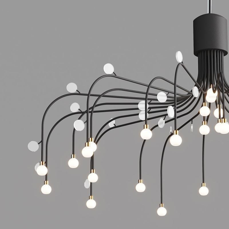 Luminária pendente nórdica criativa natural branca para teto 30 luzes
