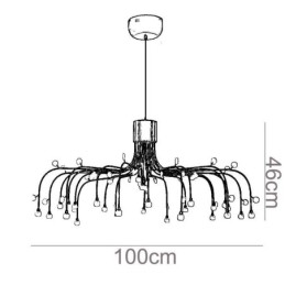 Luminária pendente nórdica criativa natural branca para teto 30 luzes