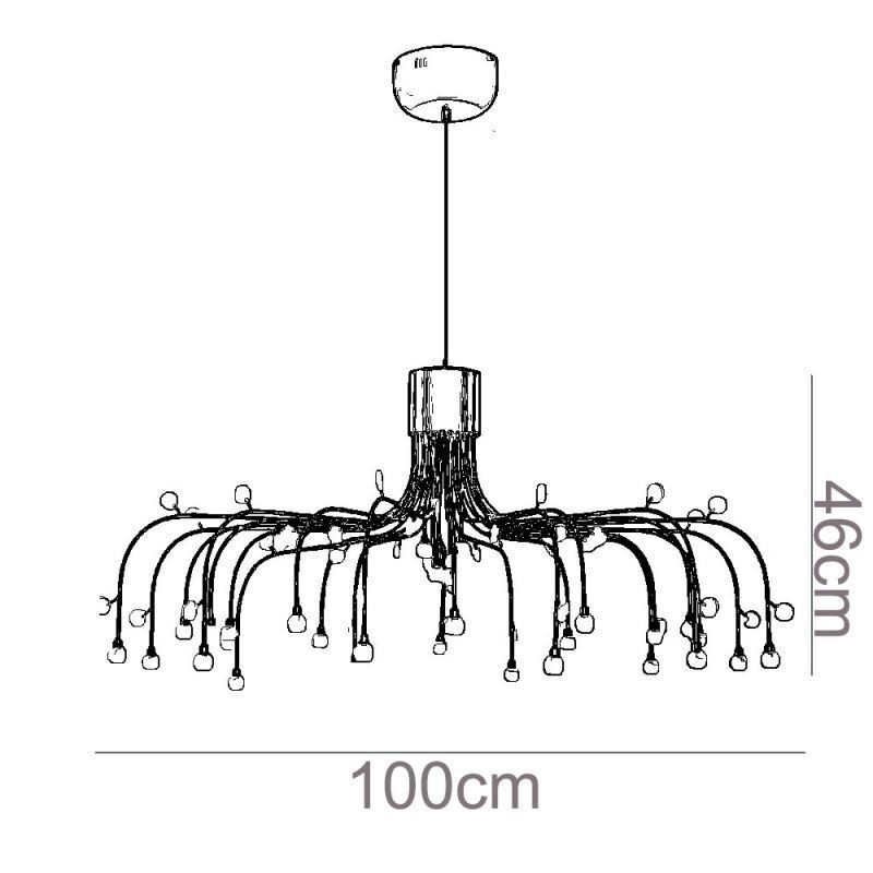 Luminária pendente nórdica criativa natural branca para teto 30 luzes