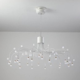 Luminária pendente nórdica criativa natural branca para teto 30 luzes