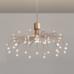 Luminária pendente nórdica criativa natural branca para teto 30 luzes
