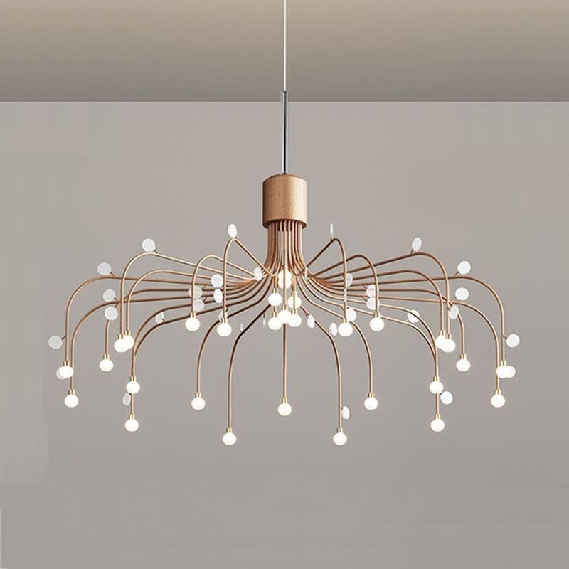 Luminária pendente nórdica criativa natural branca para teto 30 luzes