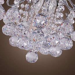Lustre de cristal moderno contemporâneo estilo mini metal galvanizado montagem embutida