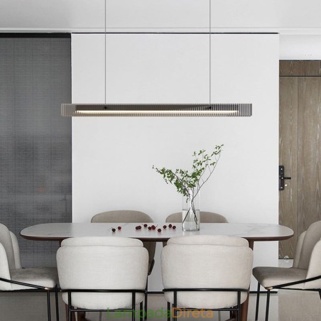 Luminária pendente 100 cm de vidro, luz de teto, regulável, com controle remoto Luminária pendente 100 cm de vidro, luz de teto, regulável, com controle remoto