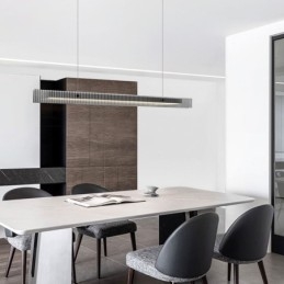 Luminária pendente 100 cm de vidro, luz de teto, regulável, com controle remoto