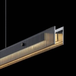 Luminária pendente 100 cm de vidro, luz de teto, regulável, com controle remoto