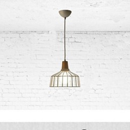 Iluminação de lustre de metal simples
