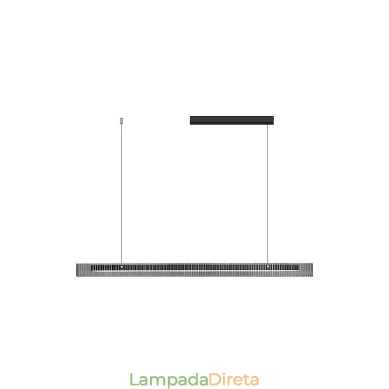Luminária pendente 100 cm de vidro, luz de teto, regulável, com controle remoto