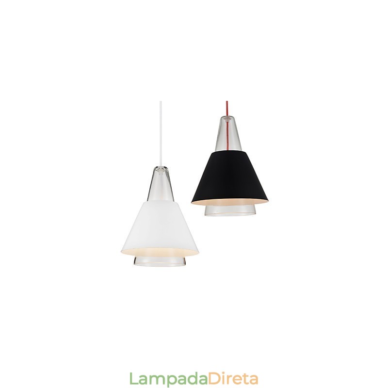 Lustre de vidro com pintura contemporânea moderna