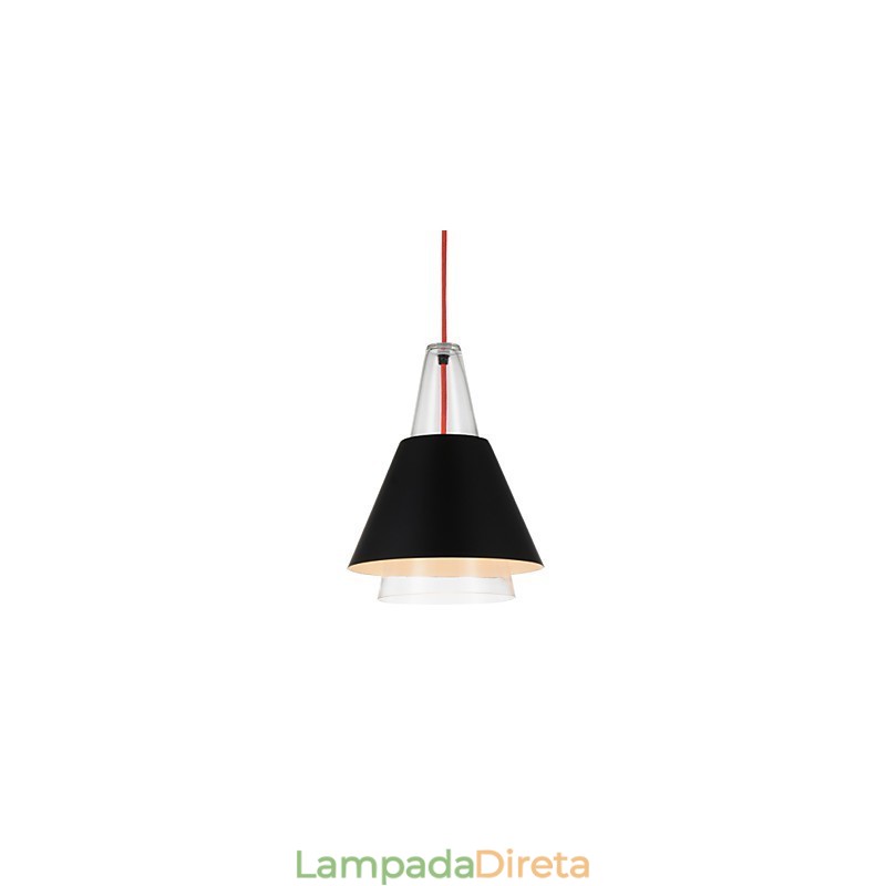 Lustre de vidro com pintura contemporânea moderna