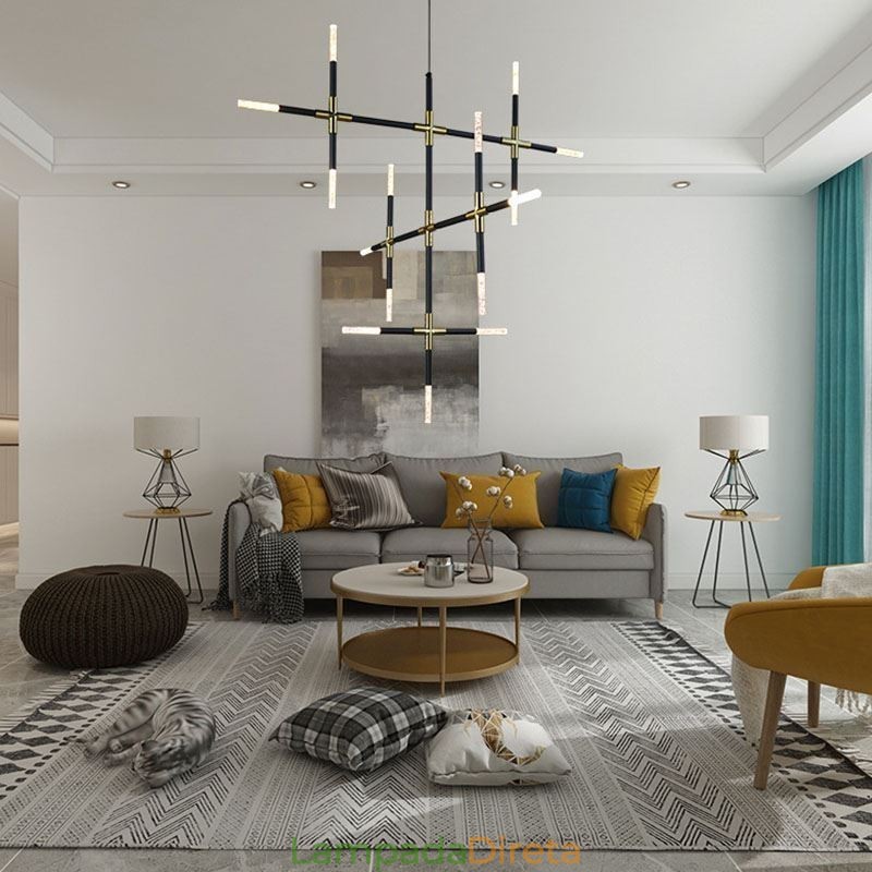 Luminária pendente Splicing Branco quente Luz de teto criativa DIY Lâmpada de combinação