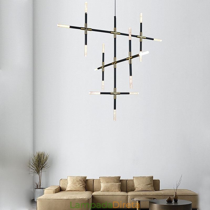 Luminária pendente Splicing Branco quente Luz de teto criativa DIY Lâmpada de combinação
