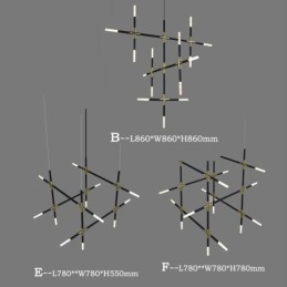 Luminária pendente Splicing Branco quente Luz de teto criativa DIY Lâmpada de combinação
