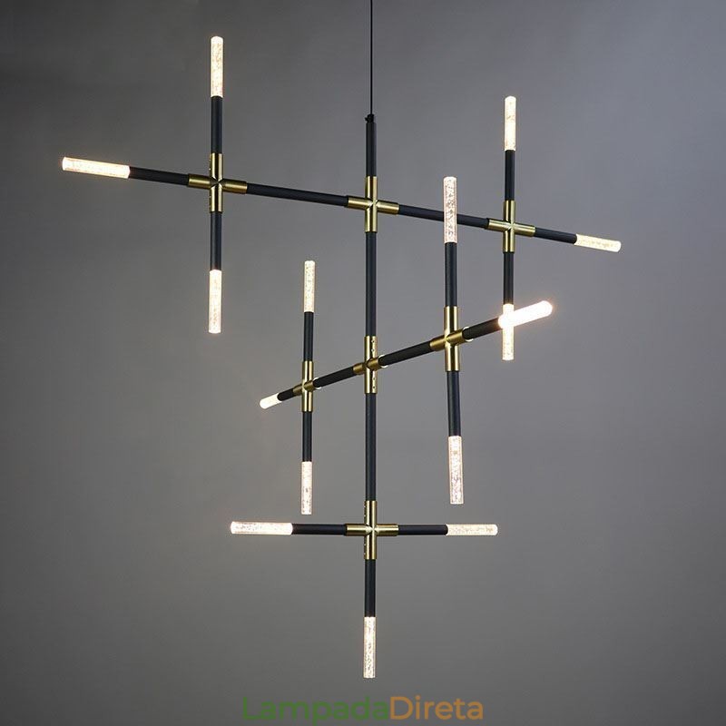 Luminária pendente Splicing Branco quente Luz de teto criativa DIY Lâmpada de combinação